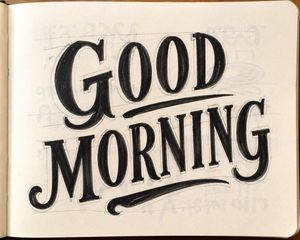 Retro signboard artist's sketch preview image