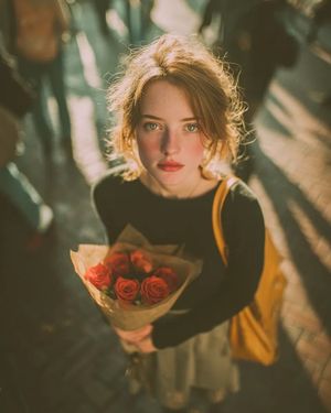 Retro film grain portrait preview image