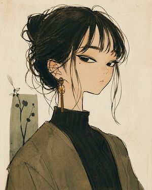 变形风格化女性肖像 preview image