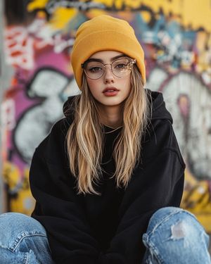 Urban street fashion portrait preview image
