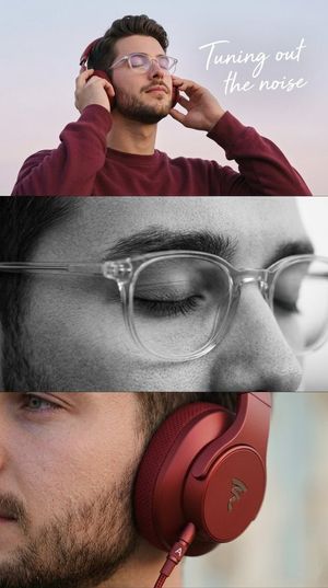 Minimalist headphone lifestyle advertisement preview image