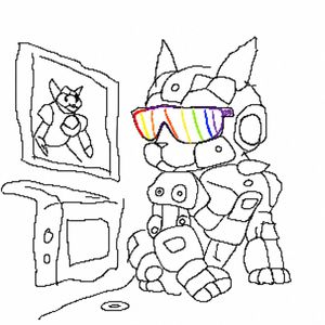 Awkward MS Paint style portrait preview image