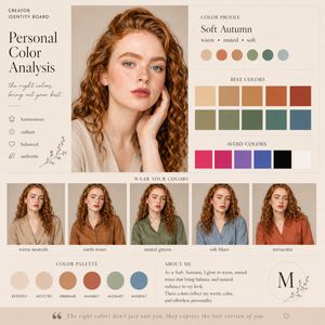 Soft Autumn Personal Color Analysis Project Preview Image