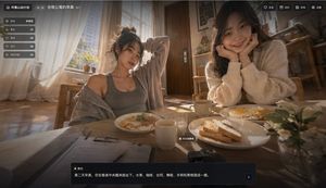 Cinematic shared apartment breakfast UI preview image