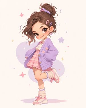 soft and cute style girl fashion portrait preview image