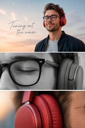 Minimalist headphone lifestyle advertisement preview image