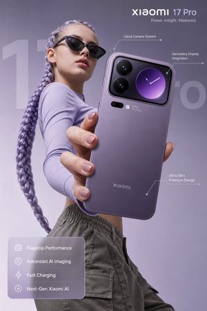 High-end smartphone advertising poster preview image