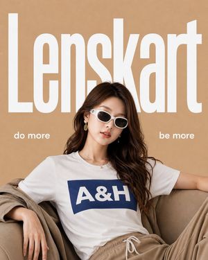 Minimalist eyewear advertisement poster preview image