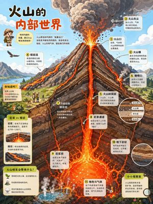 Volcanic profile science poster preview image