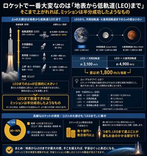 LEO rocket Delta-V infographic preview image