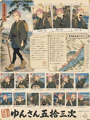 Tokaido Anime Travel Poster preview image