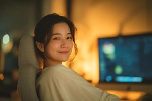 Cozy Cinematic Home Workspace Portrait preview image