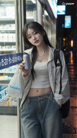 Japanese Girl Urban Night Portrait preview image