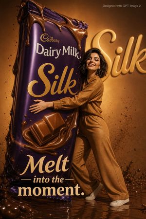 Playful Chocolate Advertisement Poster preview image