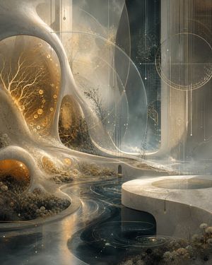 Surreal Celestial Organic Architecture preview image