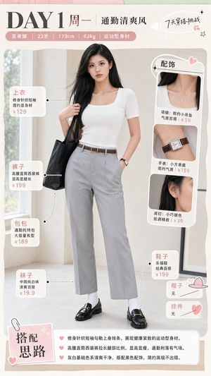 Monday Commuter Outfit Infographic preview image