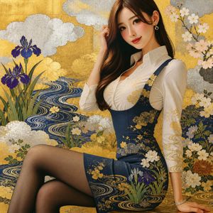 Rinpa Gold Screen Portrait preview image