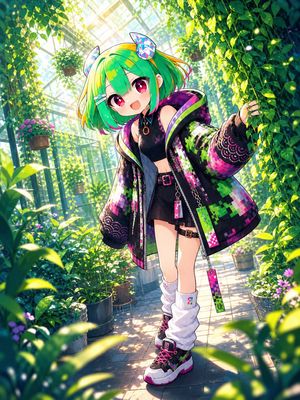 Greenhouse Cyber ​​Street Style Anime Girl Preview Image