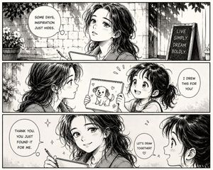 Retro hand-drawn comic style transformation preview image