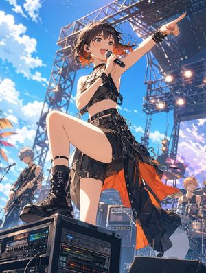 动漫朋克摇滚音乐节舞台 preview image