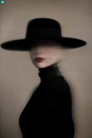 Surreal minimalist fashion portrait preview image