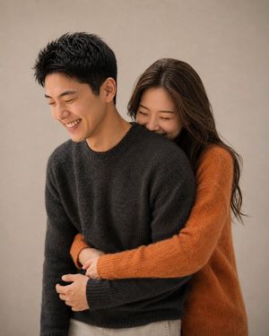 韩系杂志风情侣肖像 preview image