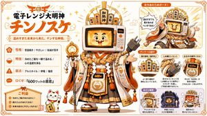 Microwave Oven Master Mascot Design Preview Image
