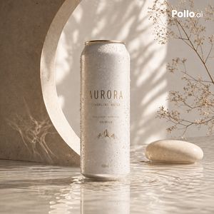 Luxury sparkling water canned goods advertisement preview image