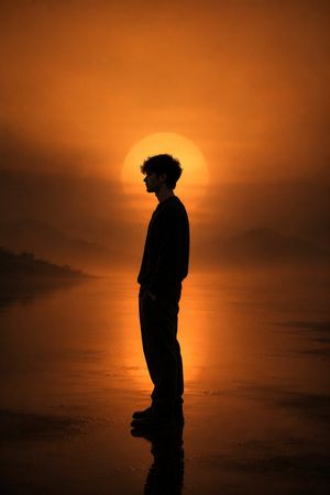 Minimalist silhouette portrait preview image
