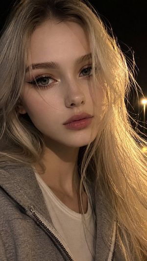 Ethereal Night Selfie Portrait Preview Image