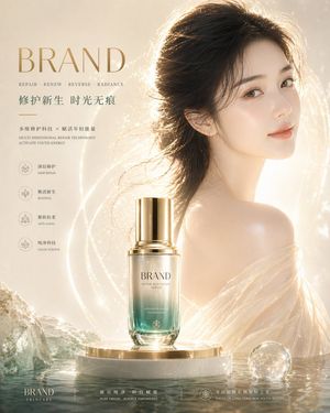High-end skincare product commercial photography preview image