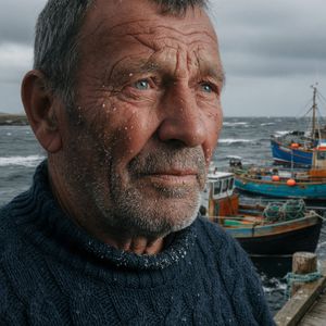 Icelandic fisherman storm portrait preview image