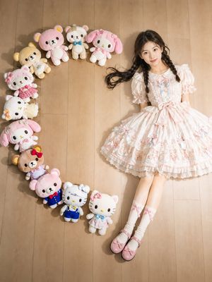 Cute Lolita style, overhead portrait preview image