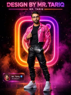 Neon Instagram fashion poster preview image