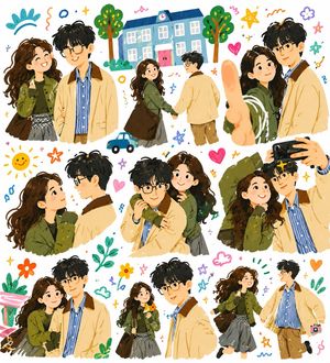 Couple's doodle diary collage preview image