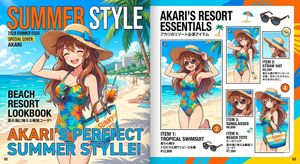 Akari Summer Vacation Magazine Inside Page Preview Image