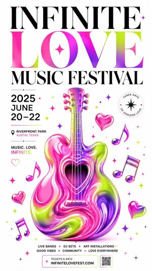 Gradient-style music festival poster preview image