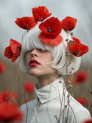 The Faceless Lady in the Red Poppy Fields (Preview Image)