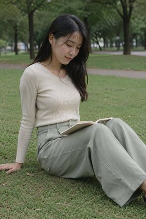 公园阅读纪实肖像 preview image