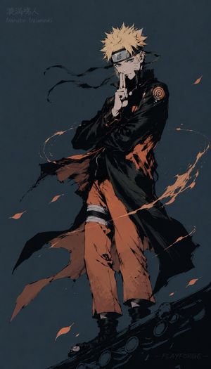 Hardcore style Naruto poster illustration preview image