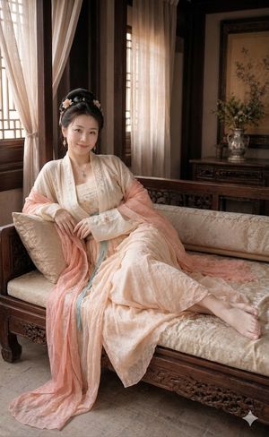 汉服侧卧肖像 preview image
