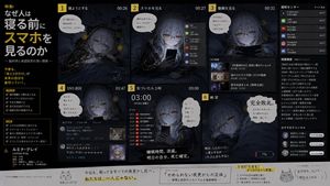 Bedtime phone usage: Anime-style infographic preview image