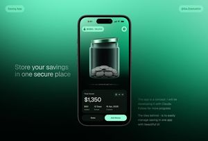 3D savings app Jar UI model preview image