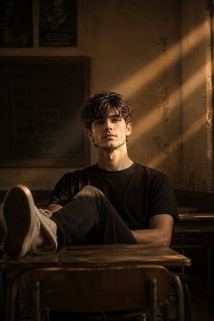 Retro classroom movie touching preview image