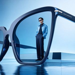 Futuristic surreal glasses advertisement preview image
