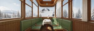 Retro mountain train lounge preview image