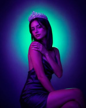 Neon Crown Fashion Portrait Preview Image