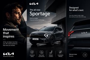 Kia Sportage triptych advertisement preview image