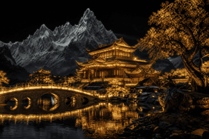 Jinmiao Lake at night (preview image)