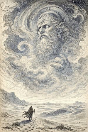 Celestial woodblock print preview image